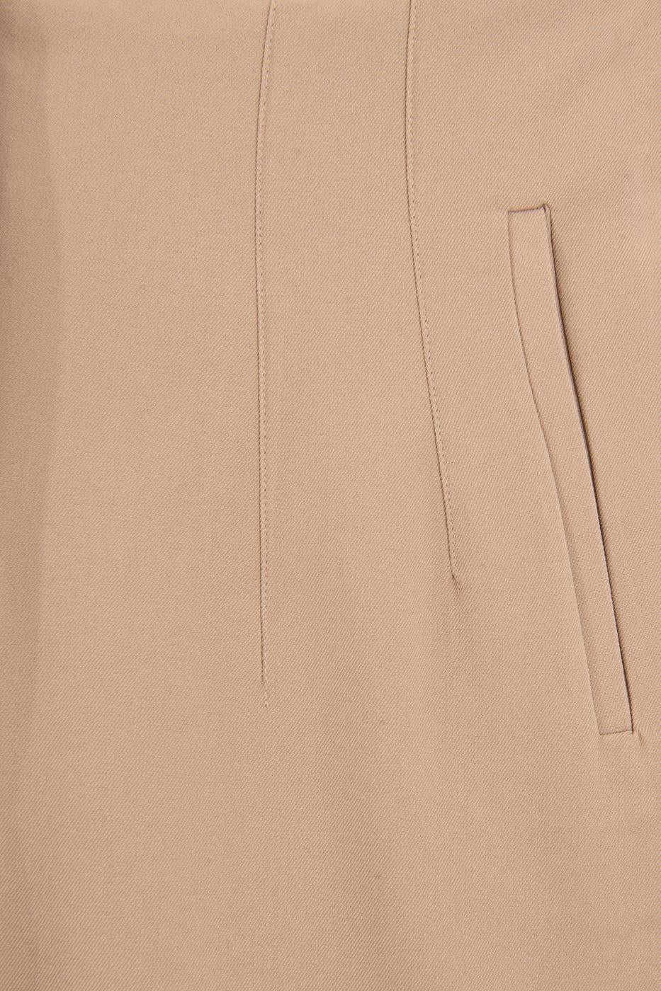 High-Waisted Darted Cigarette Pants Beige