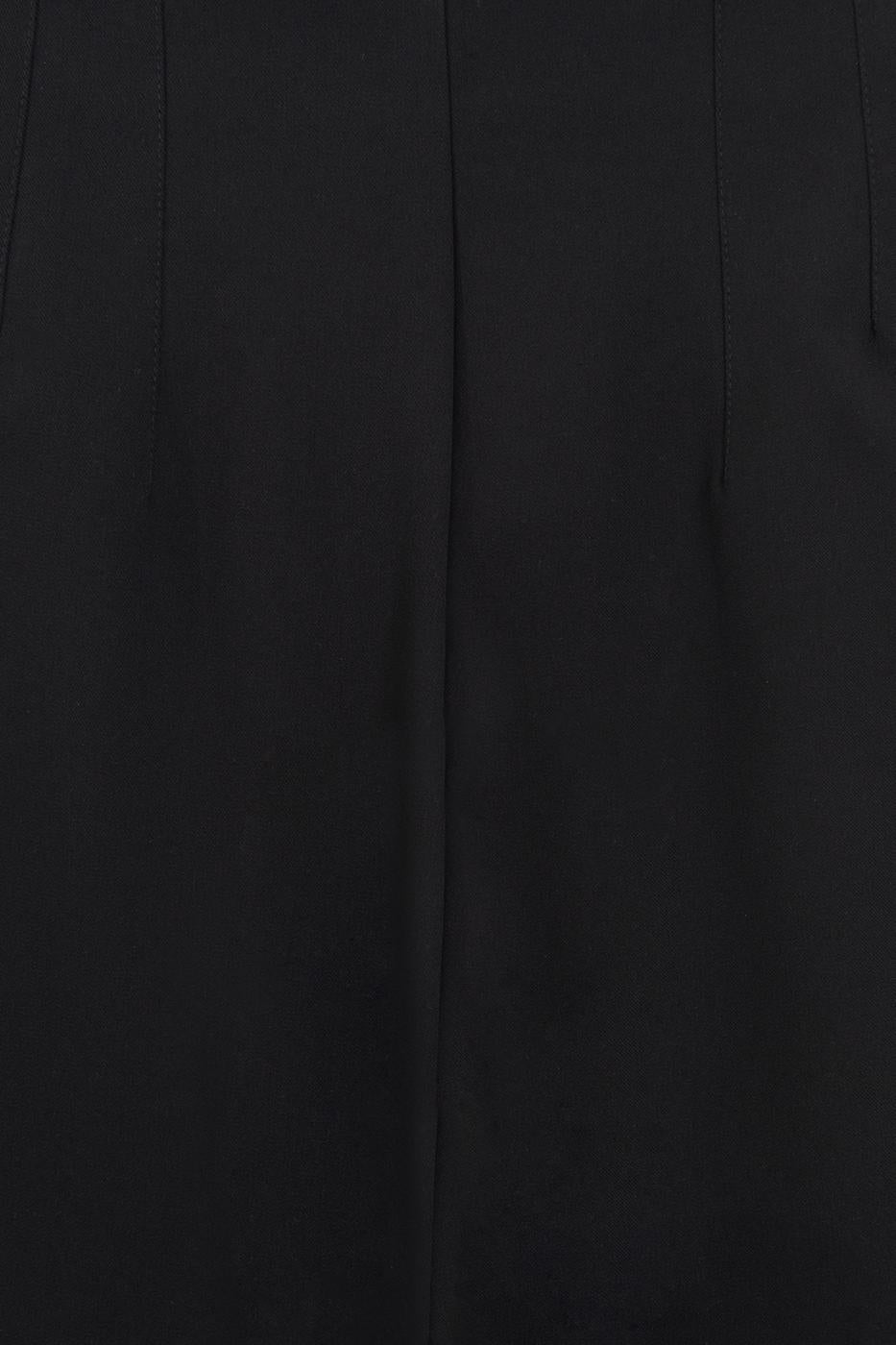 High-Waisted Darted Cigarette Pants Black