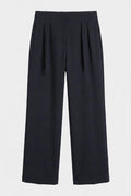 High-Waisted Pleated Trousers Anthracite