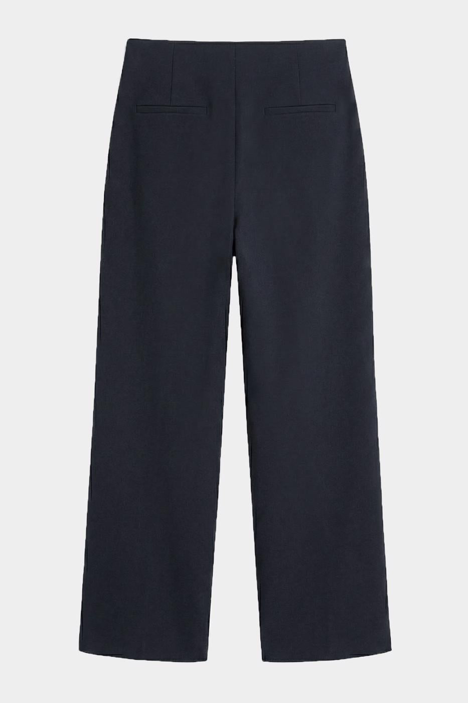 High-Waisted Pleated Trousers Anthracite