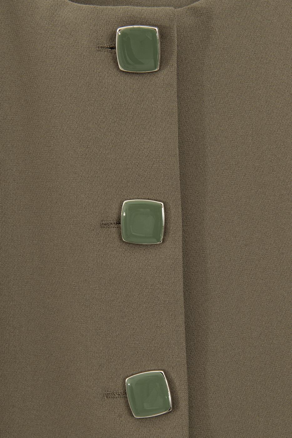 Round Neck Vest Khaki